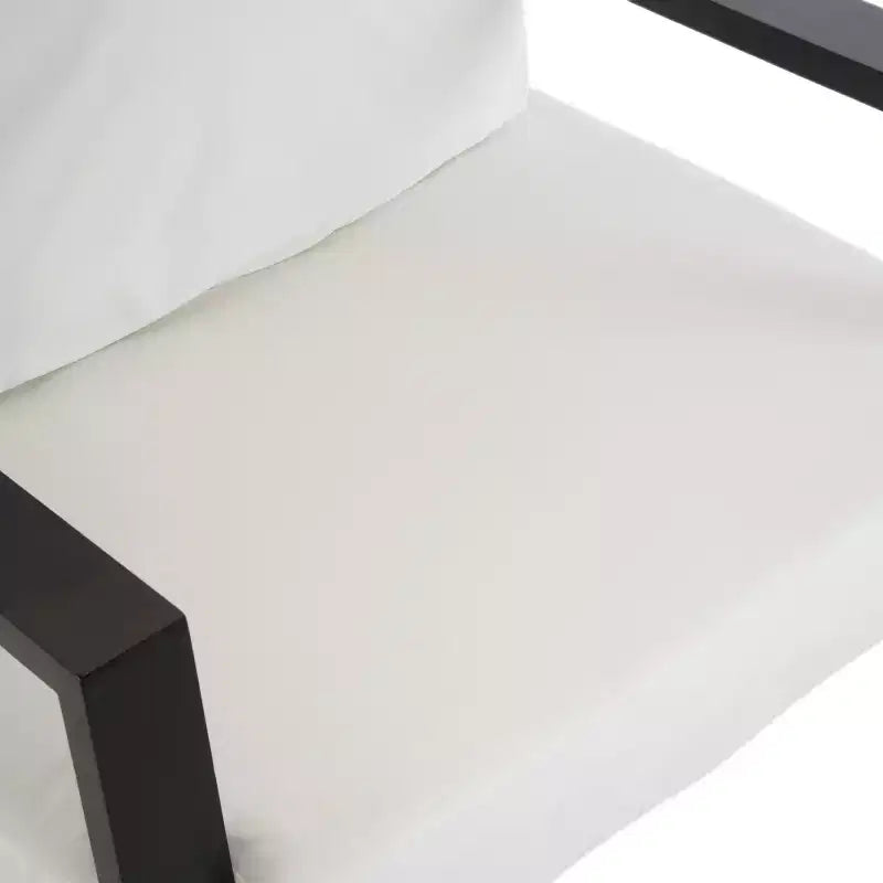 Mid-Century Modern Velvet Arm Chair – Metal & Rubberwood Frame