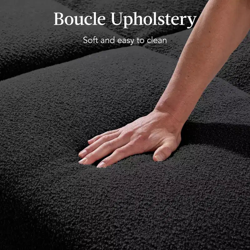 Curved Convertible Futon – Split-Back Sleeper Sofa Bed