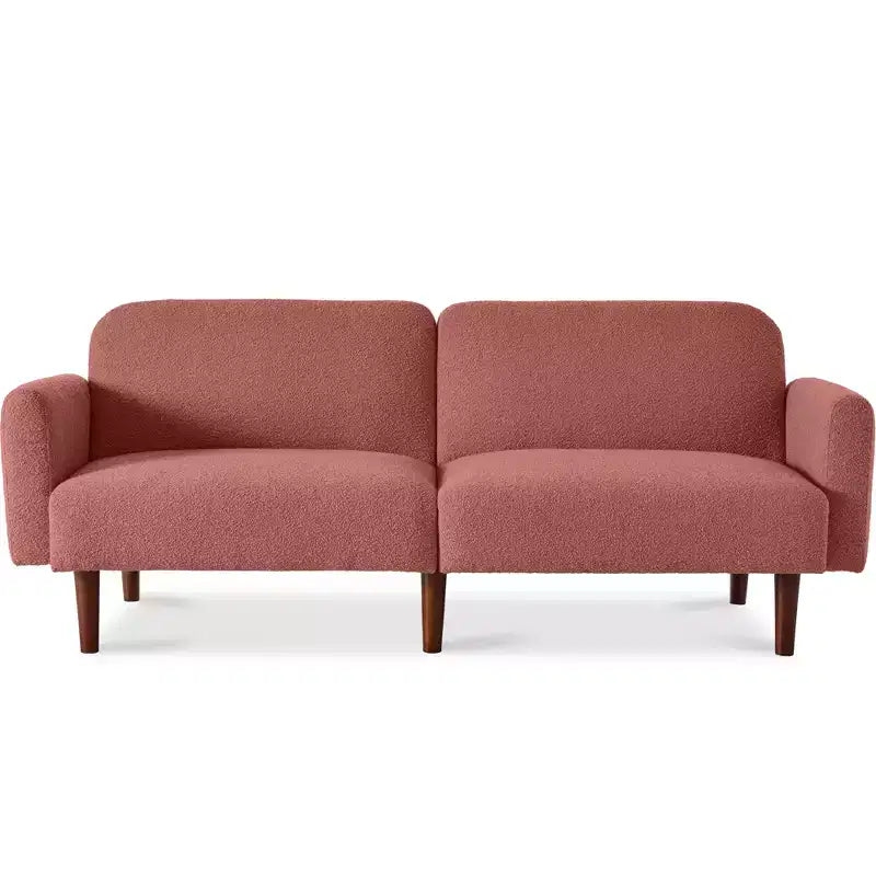 Curved Convertible Futon – Split-Back Sleeper Sofa Bed