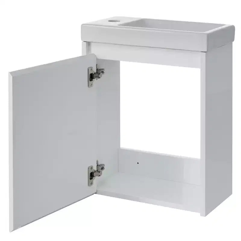 16" Floating Bathroom Vanity with Sink Combo – Soft-Close Doors, Wall-Mounted for Small Spaces