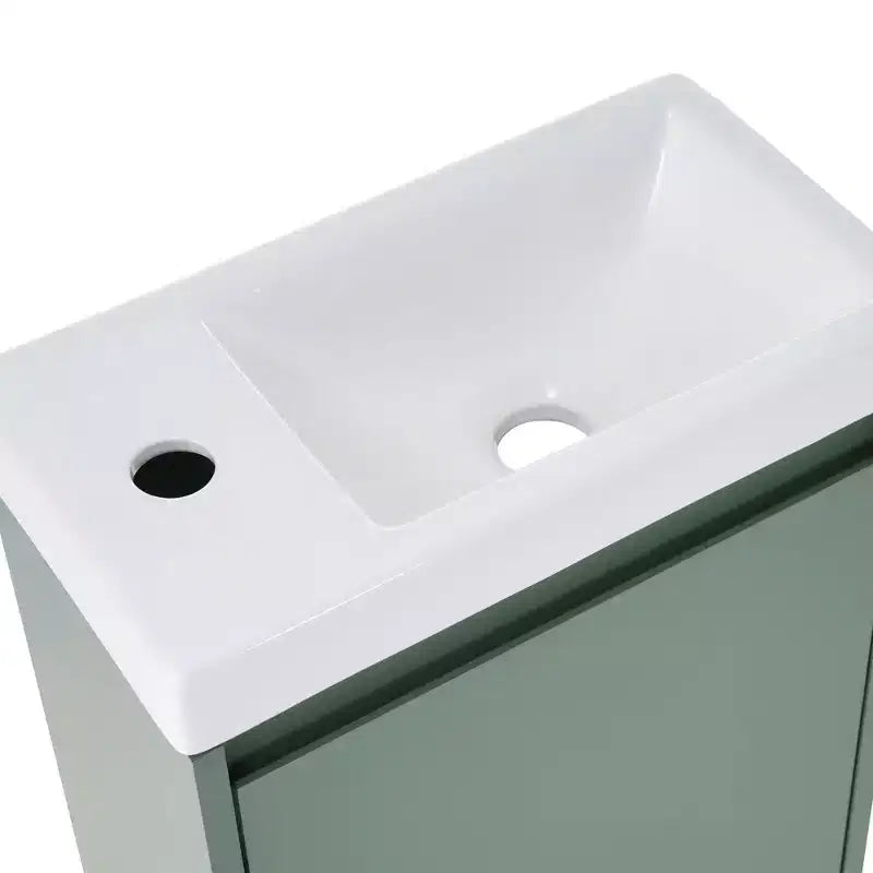 16" Floating Bathroom Vanity with Sink Combo – Soft-Close Doors, Wall-Mounted for Small Spaces