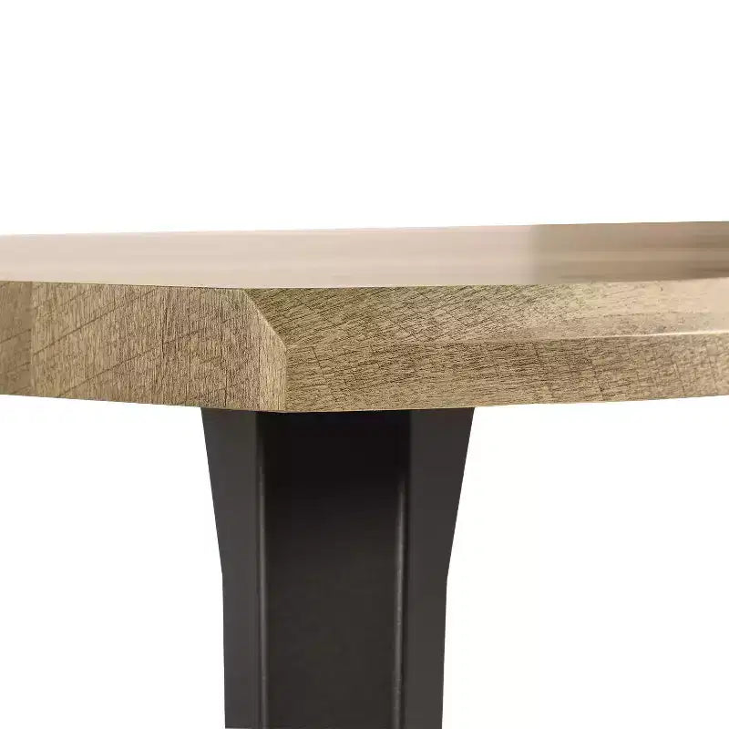 63" Rectangular Dining Table for 6 – Modern Wood Look Top with Black Metal Legs