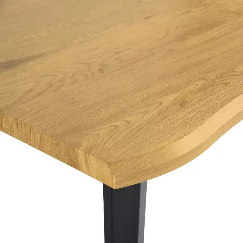 63" Rectangular Dining Table for 6 – Modern Wood Look Top with Black Metal Legs
