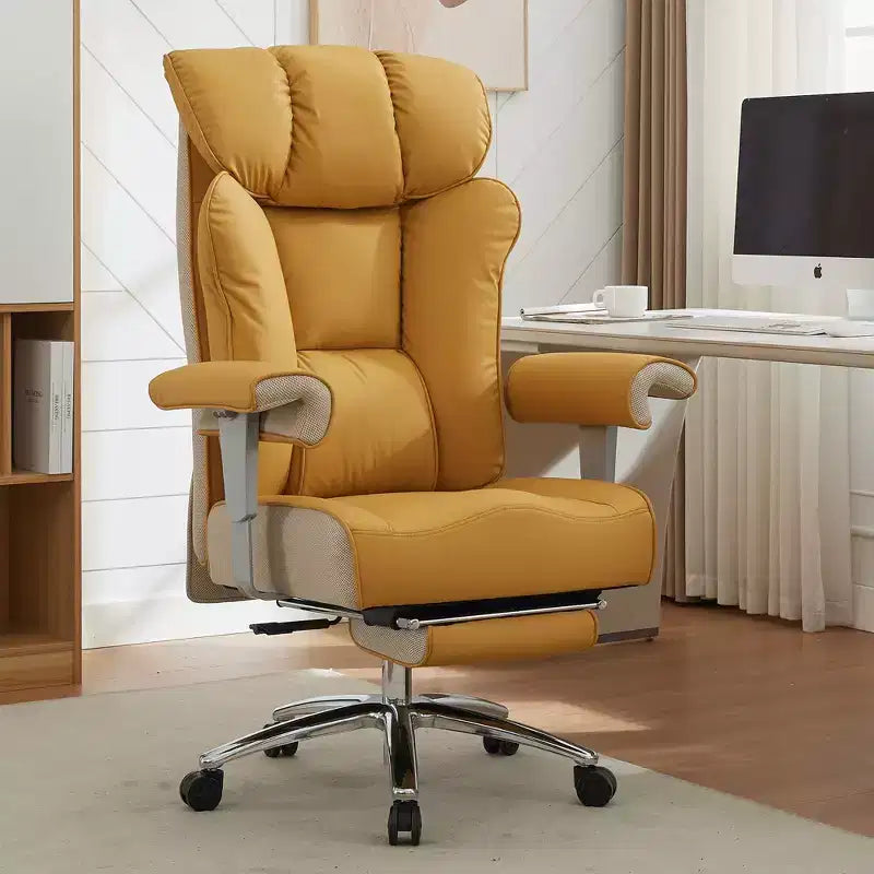 Ergonomic High Back Executive Office Chair – 450LBS, PU Leather, Footrest, Lumbar Support