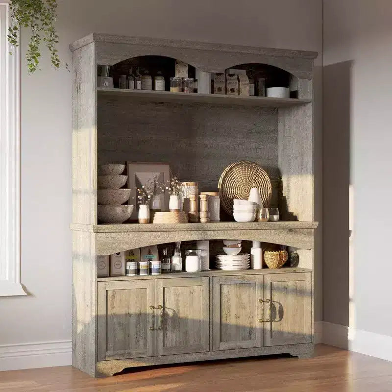 Multi-Functional Rustic Storage Cabinet – Display Cabinet, Bookcase & Kitchen Pantry Hutch