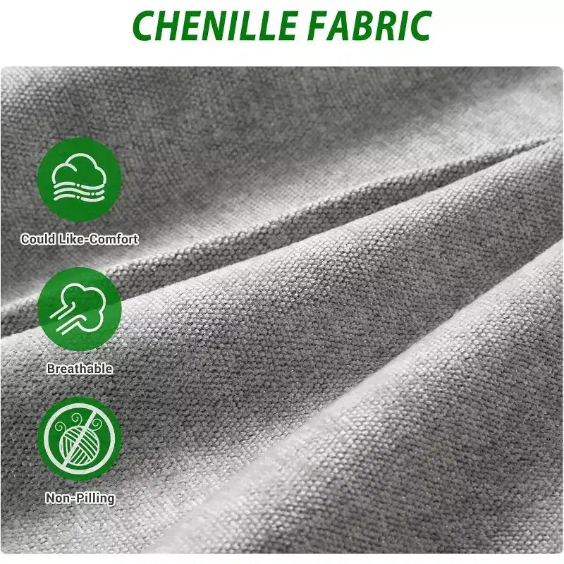 Oversized 83" Modern Chenille 3-Seater Sofa – Deep Seat Lounge Couch with Washable Cover