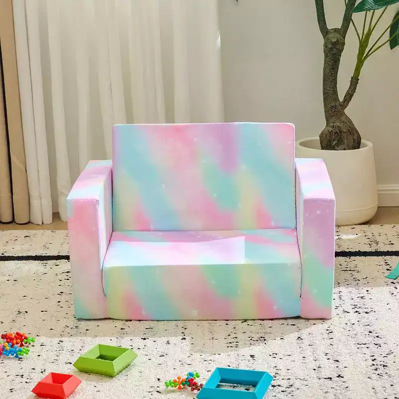Kids Single Folding Sofa Bed – Full Sponge 1-Piece Children's Sofa