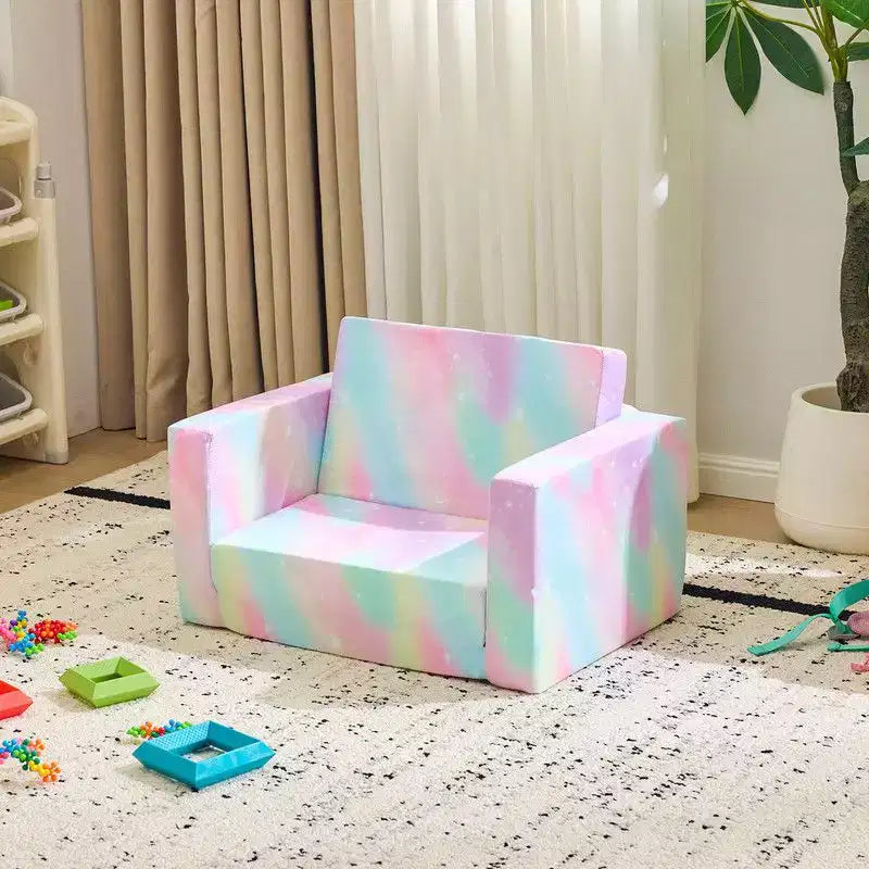 Kids Single Folding Sofa Bed – Full Sponge 1-Piece Children's Sofa