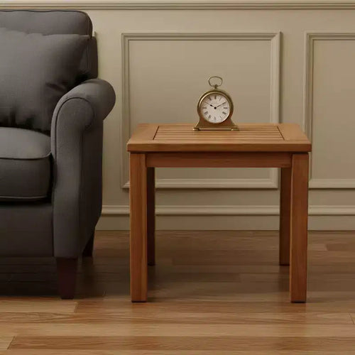 18" Brown Solid Wood Square End Table