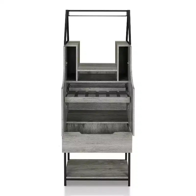 Multi Storage Wine Cabinet – Vintage Gray