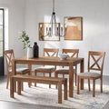 Modern Farmhouse Rectangular Dining Table – Driftwood Finish