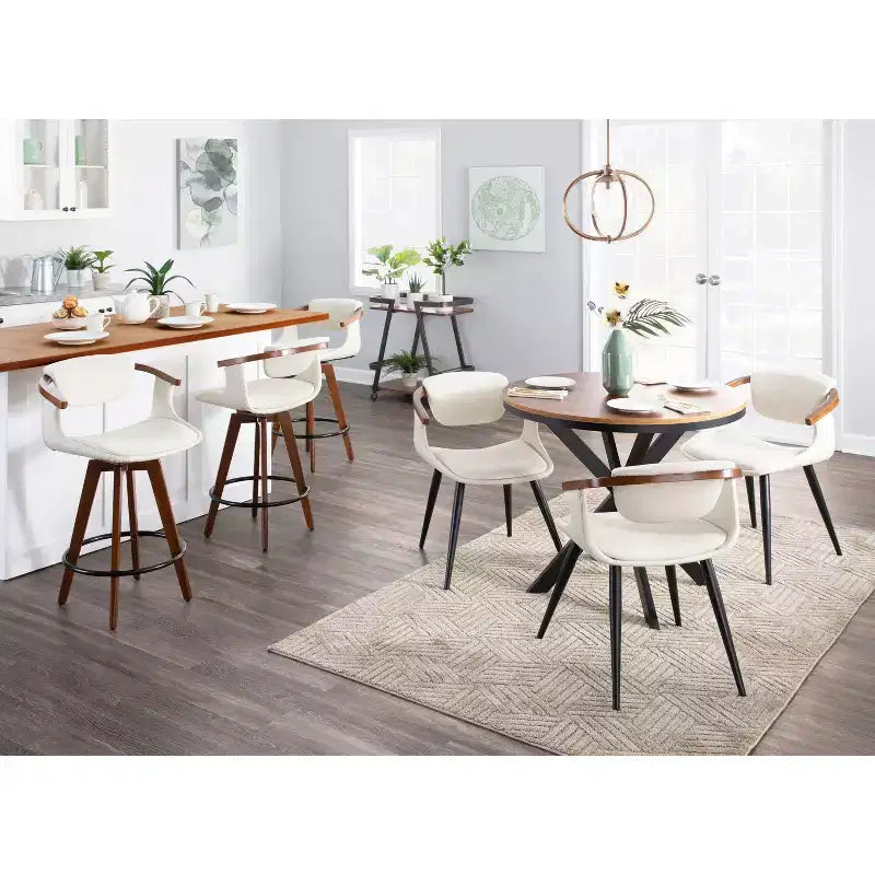 Mid-Century Modern Counter Height Barstool