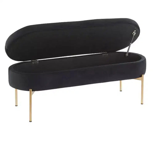 48" Contemporary Upholstered Storage Bench