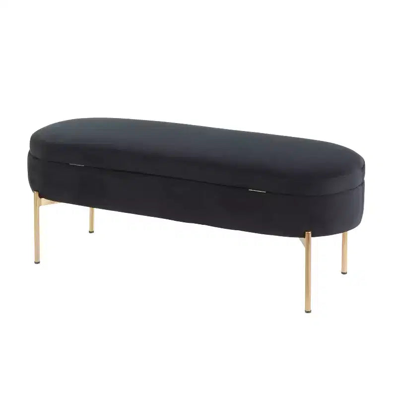 48" Contemporary Upholstered Storage Bench