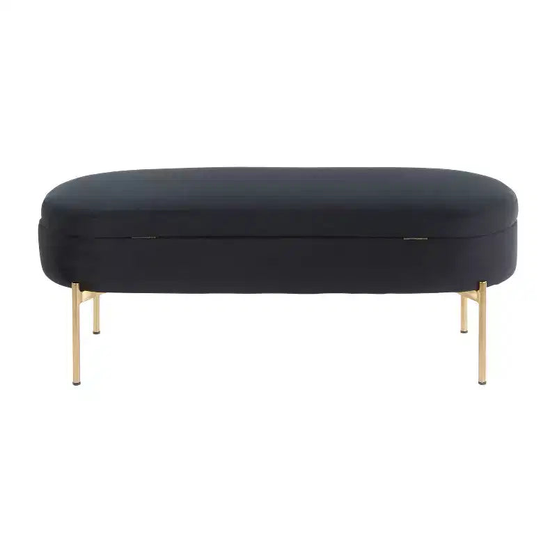 48" Contemporary Upholstered Storage Bench