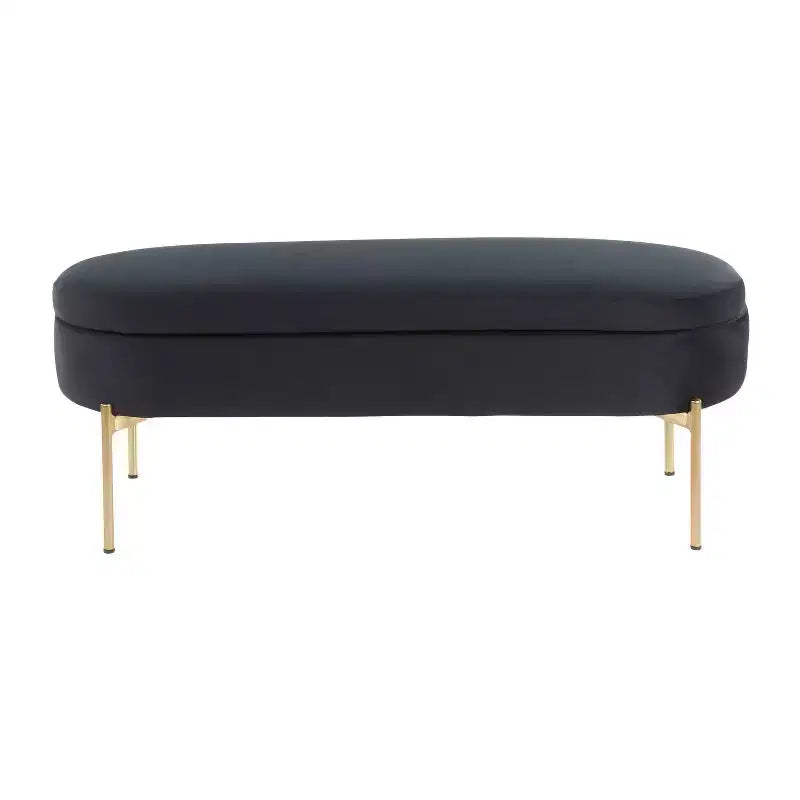 48" Contemporary Upholstered Storage Bench
