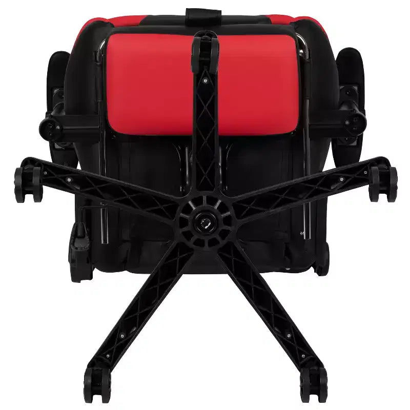 X30 Ergonomic Office Chair – Reclining Back & Slide-Out Footrest, Red LeatherSoft