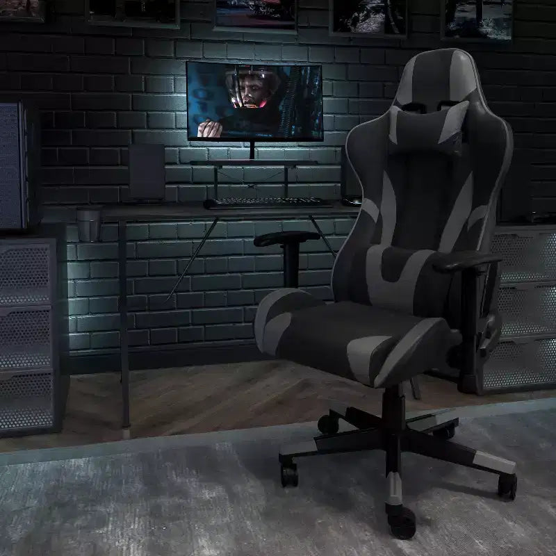 X30 Ergonomic Office Chair – Reclining Back & Slide-Out Footrest, Red LeatherSoft