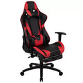 X30 Ergonomic Office Chair – Reclining Back & Slide-Out Footrest, Red LeatherSoft