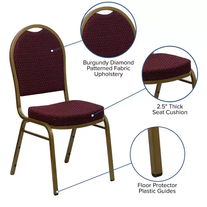 Dome Back Stacking Banquet Chair – Heavy-Duty Commercial Seating