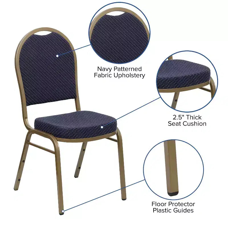 Dome Back Stacking Banquet Chair – Heavy-Duty Commercial Seating