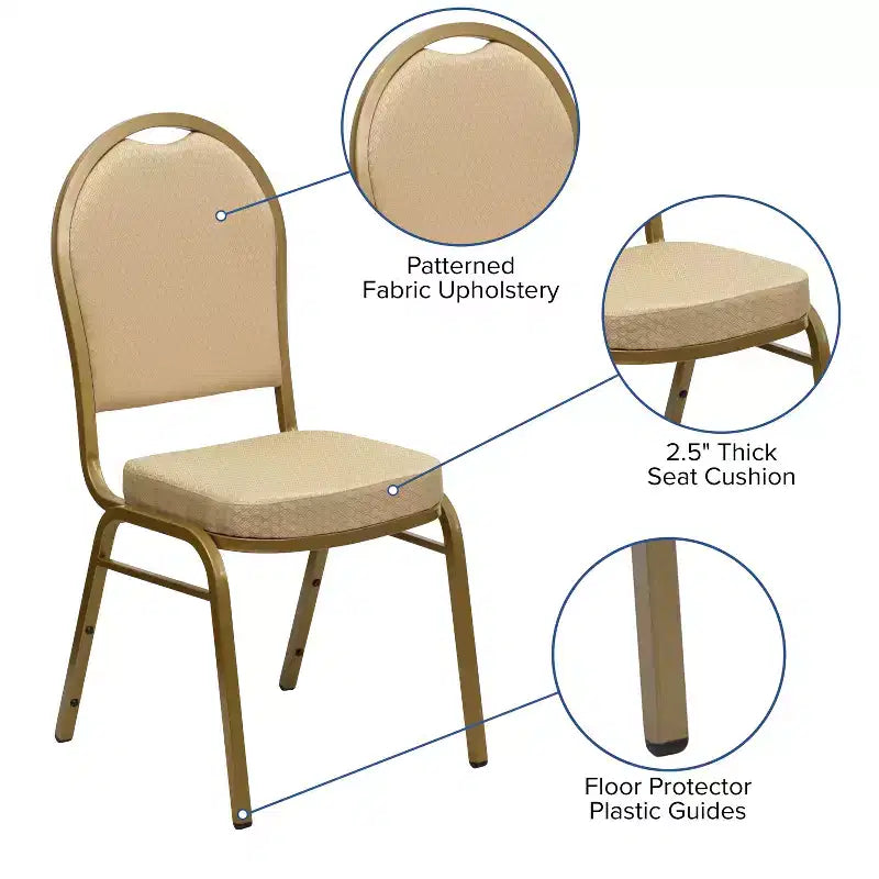 Dome Back Stacking Banquet Chair – Heavy-Duty Commercial Seating