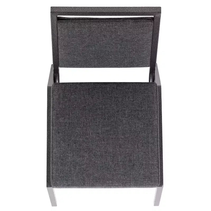 Square Back Stacking Banquet Chair with Silvervein Frame