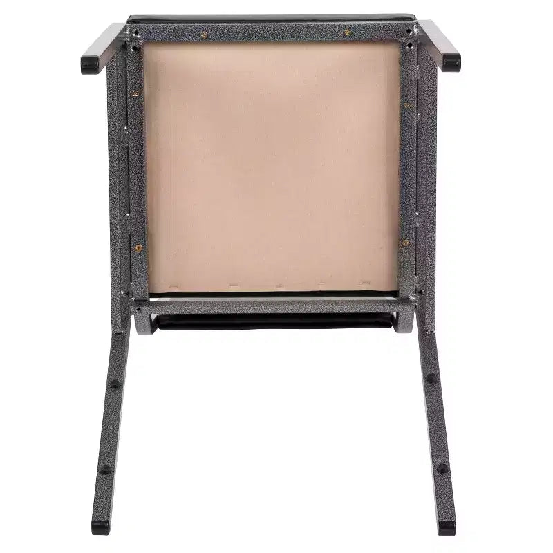 Square Back Stacking Banquet Chair with Silvervein Frame