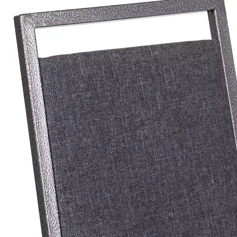 Square Back Stacking Banquet Chair with Silvervein Frame