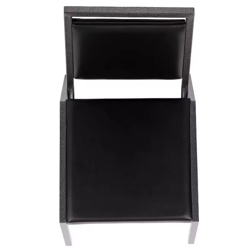 Square Back Stacking Banquet Chair with Silvervein Frame