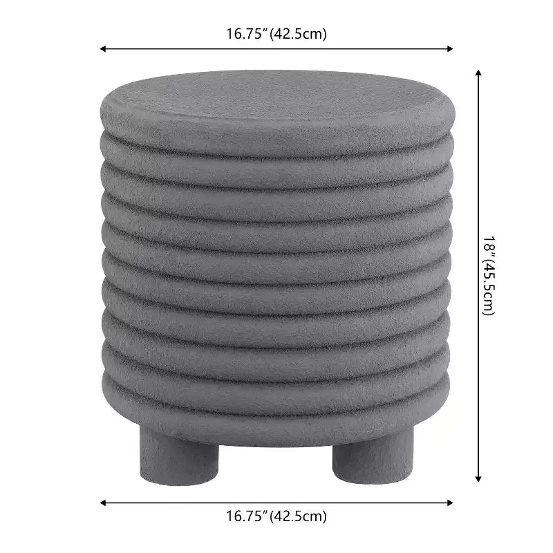 18" Minimalist Modern 3-Legged Drum Indoor/Outdoor Accent Table