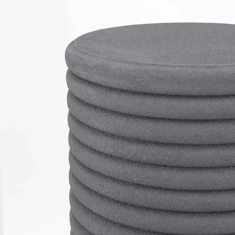 18" Minimalist Modern 3-Legged Drum Indoor/Outdoor Accent Table