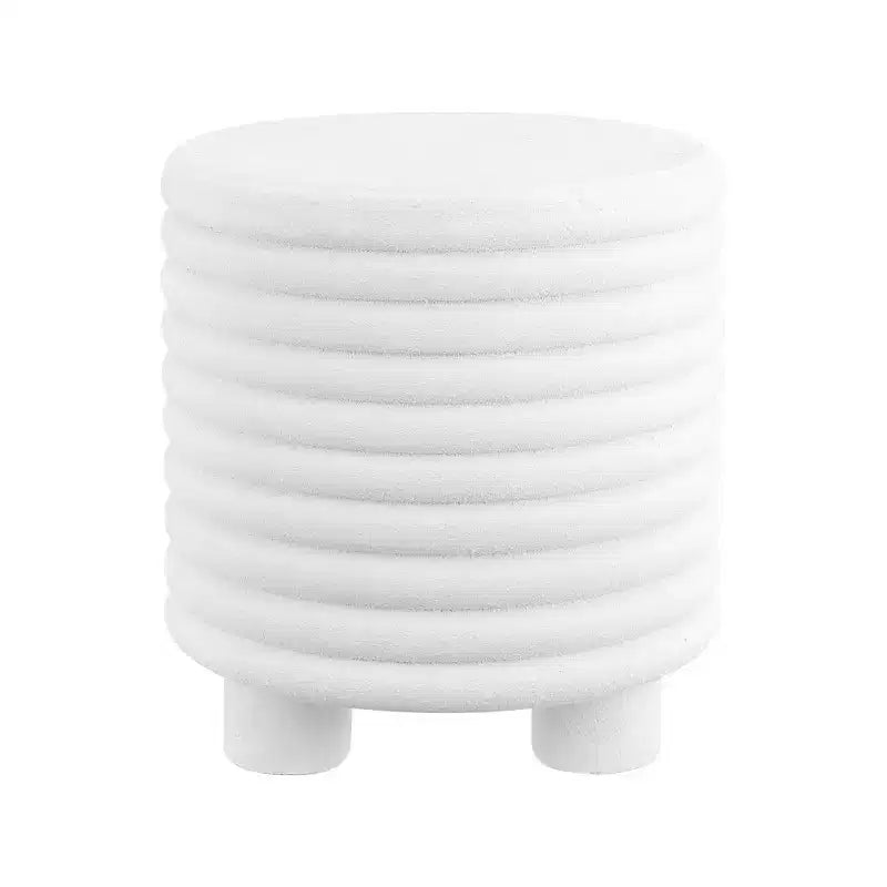 18" Minimalist Modern 3-Legged Drum Indoor/Outdoor Accent Table